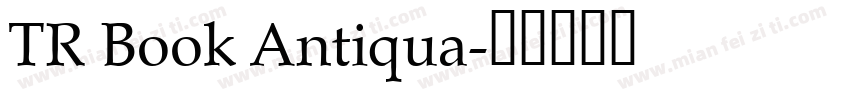 TR Book Antiqua字体转换